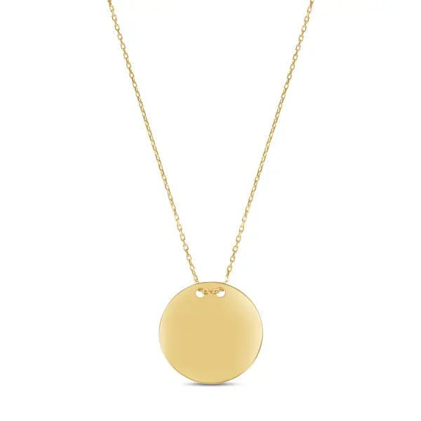 Colier aur 14K cu banut Golden Circle