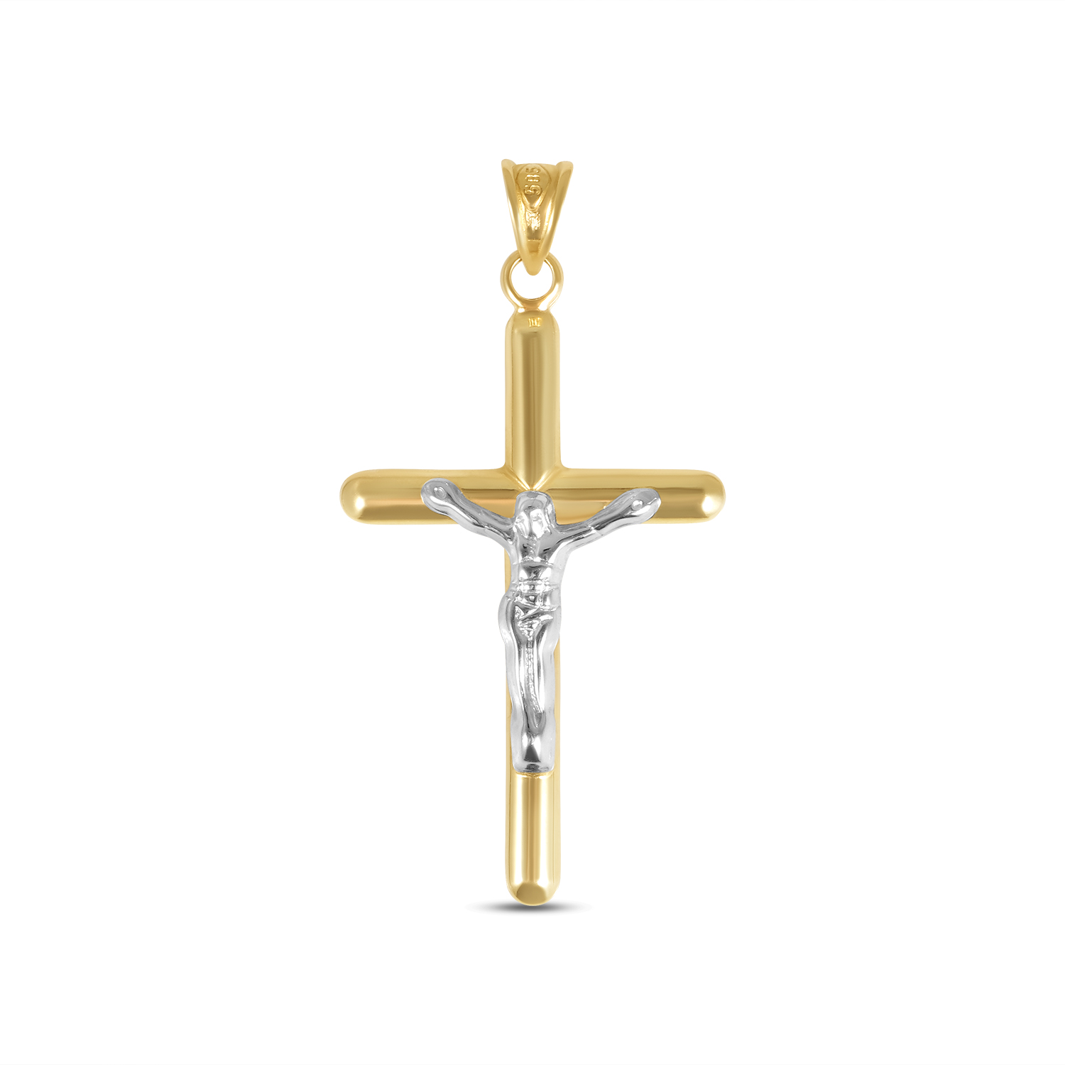 Pandantiv aur 14K cruce cu Iisus Golden Grace