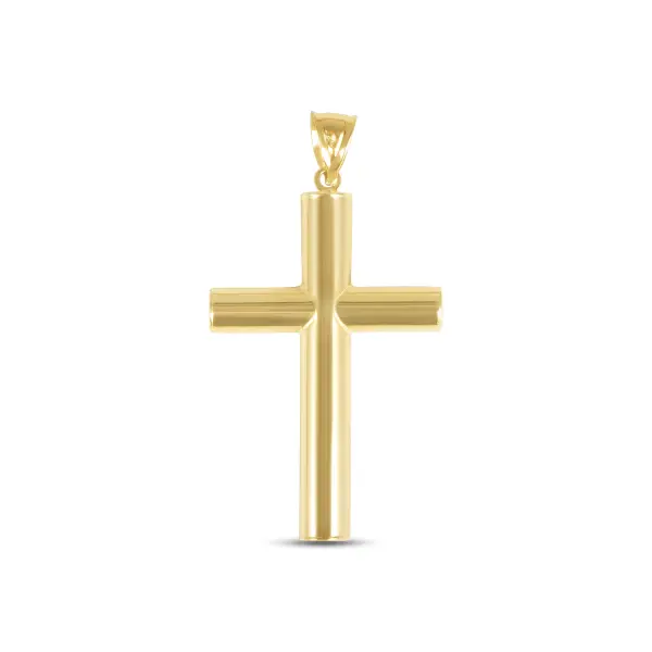 Pandantiv aur 14K cruce cilindrica Pure Essence