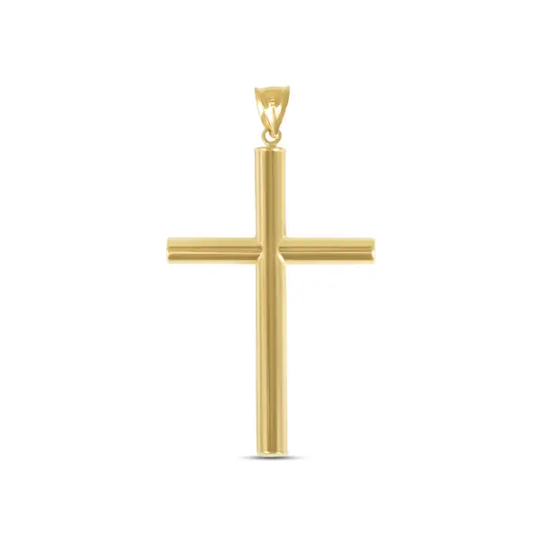 Pandantiv aur 14K cruce cilindrica Pure Grace