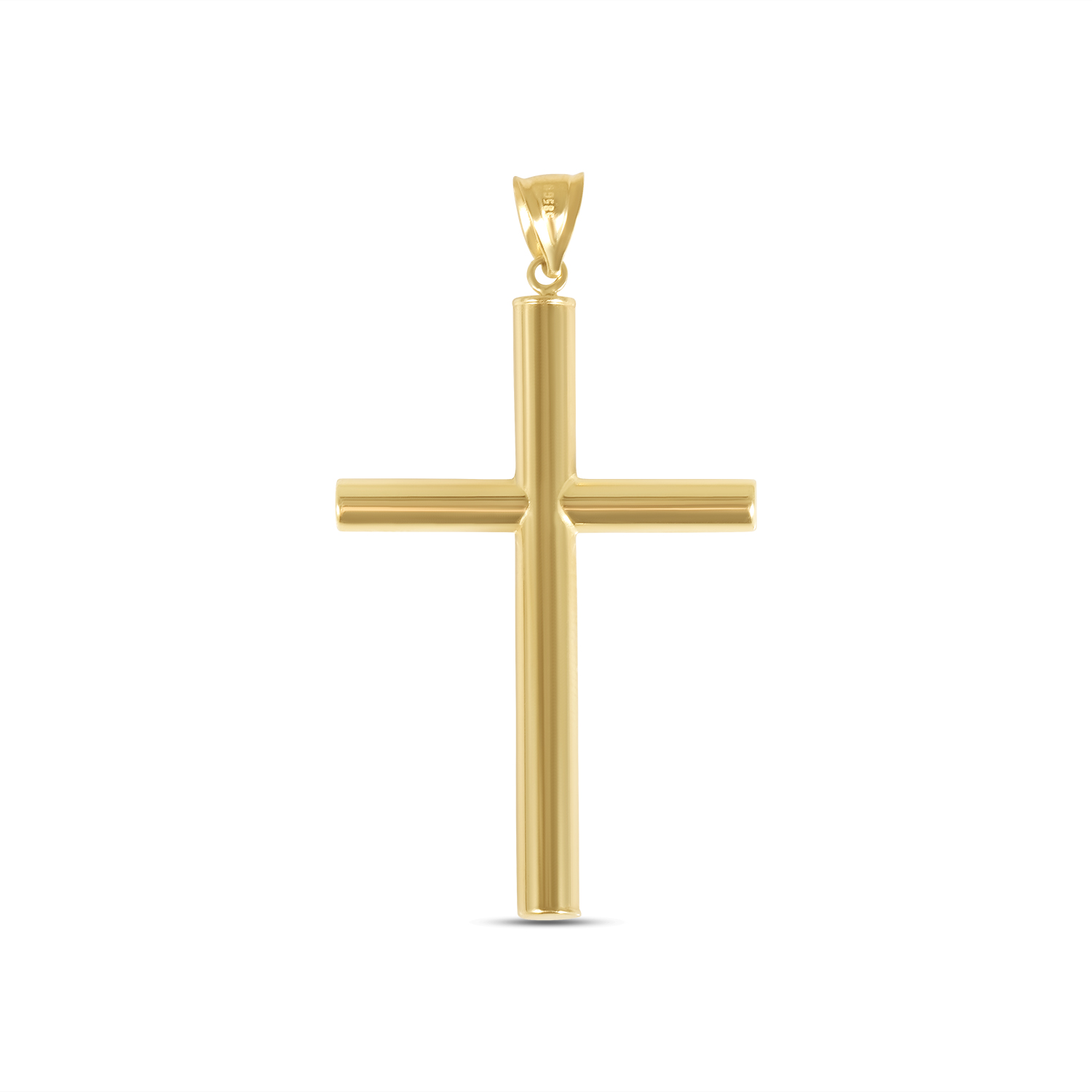 Pandantiv aur 14K cruce cilindrica Pure Grace