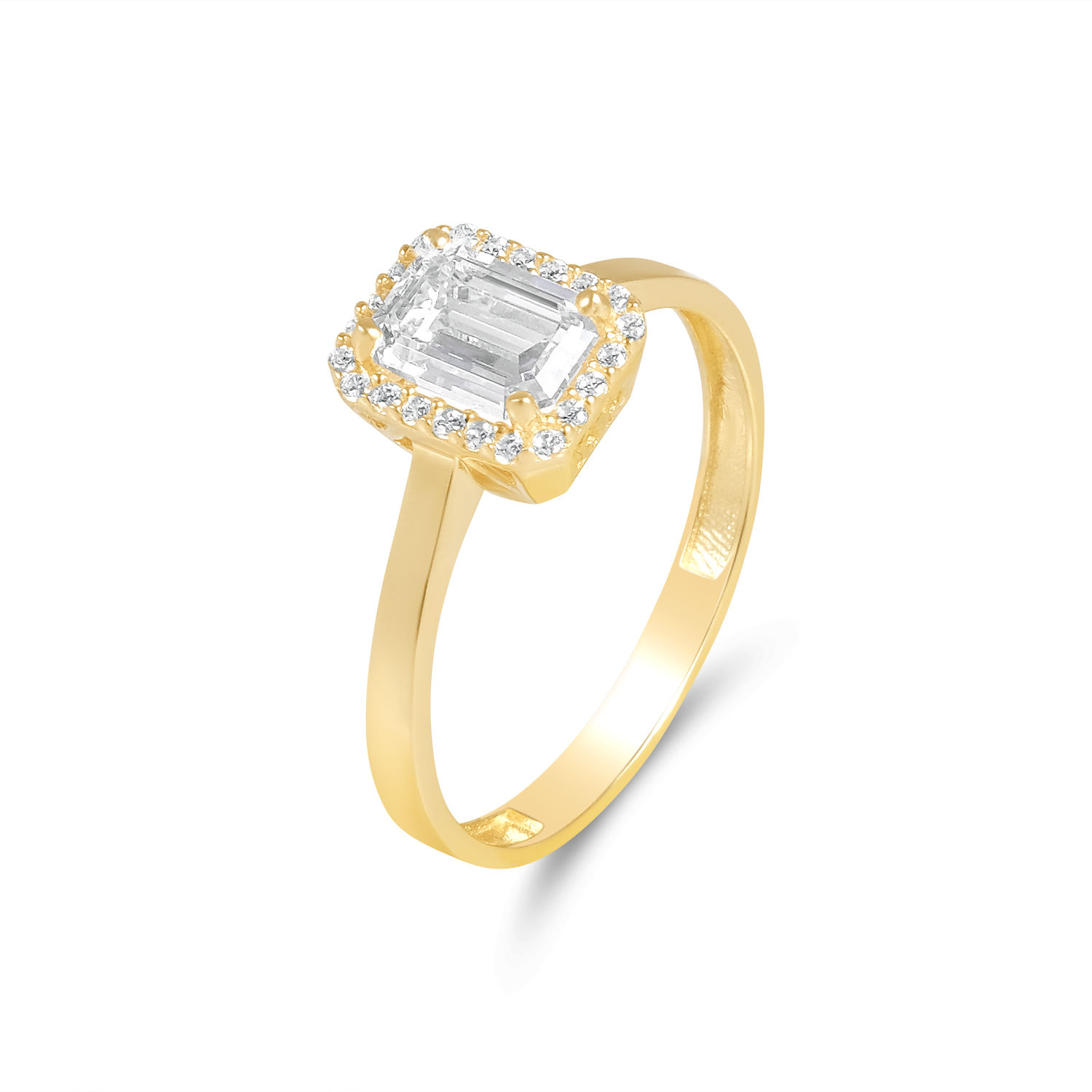 Inel aur 14K cu piatra Zirconia Divine Aura
