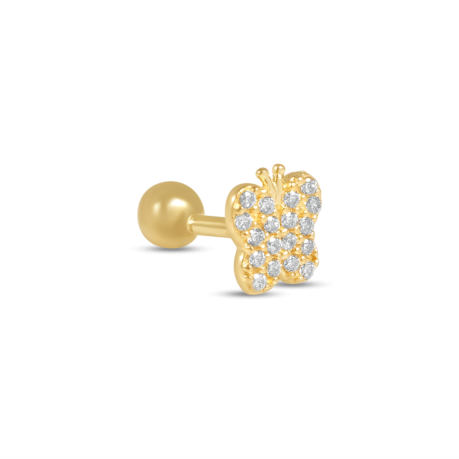 Piercing aur 14k cu fluture Shiny Butterfly