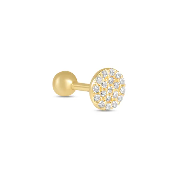 Piercing aur 14k cu banut Shiny Coin