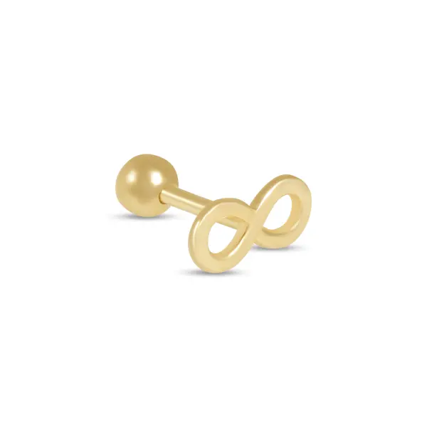 Piercing aur 14k cu infinit Golden Infinity