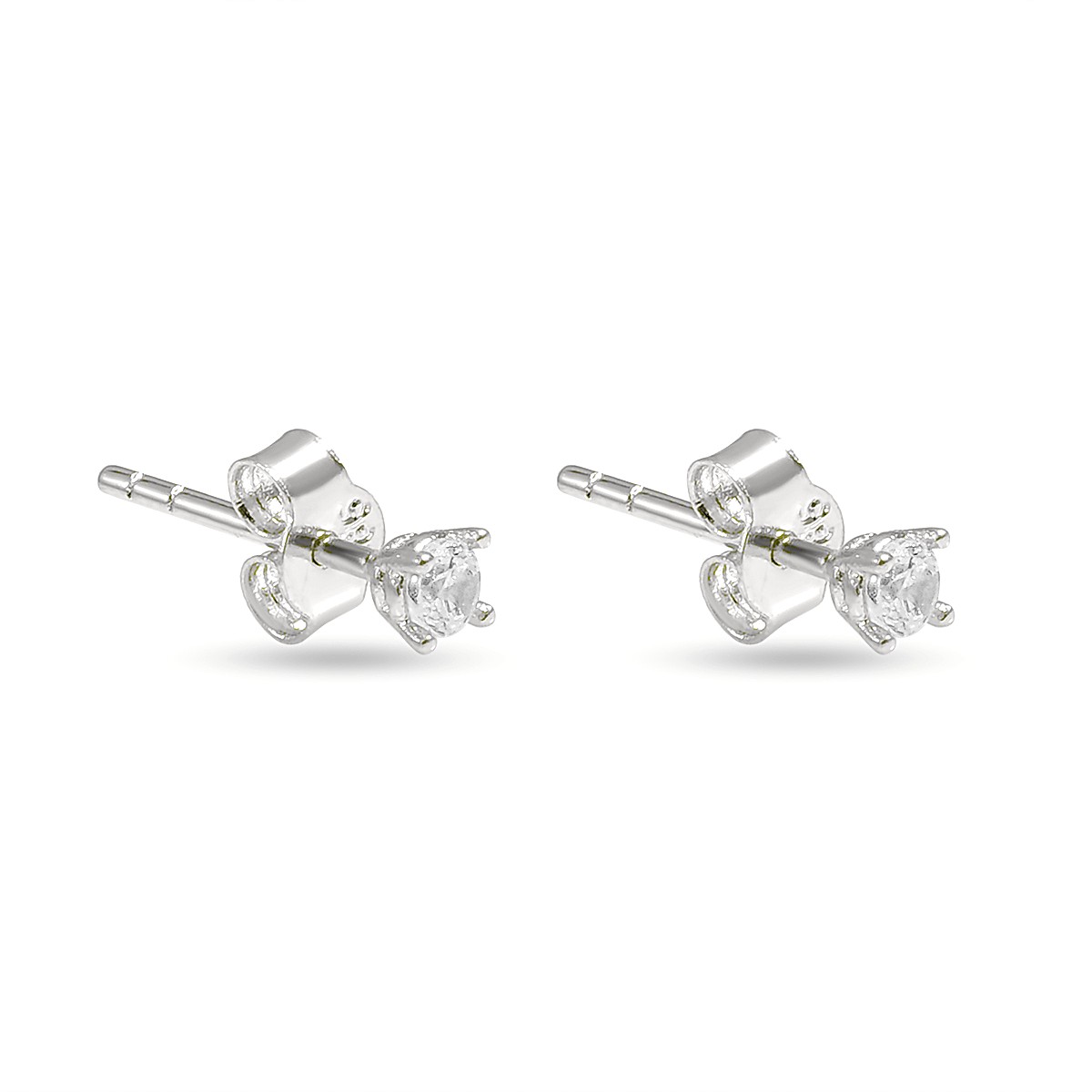 Cercei aur 14K cu piatra zirconia Fine Glow White
