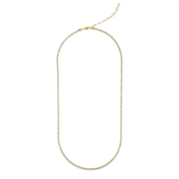 Colier aur 14k Tennis Crystal Line