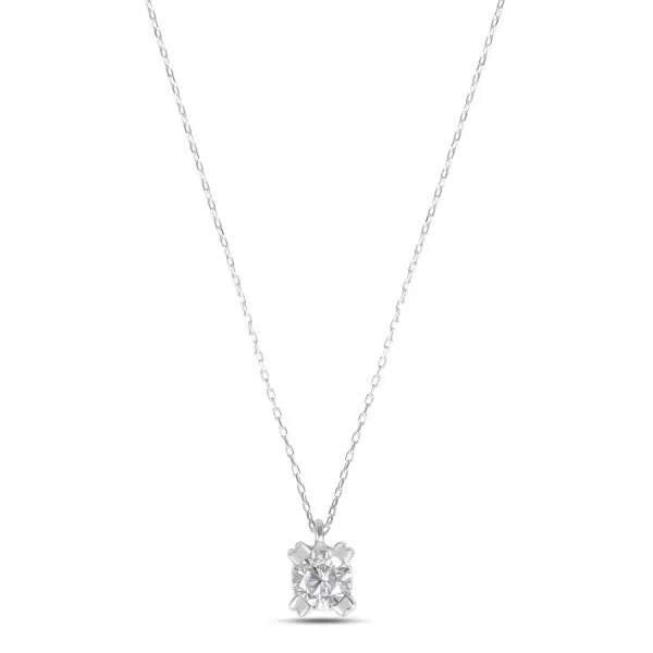 Colier aur 14k cu piatra Solitaire Glow
