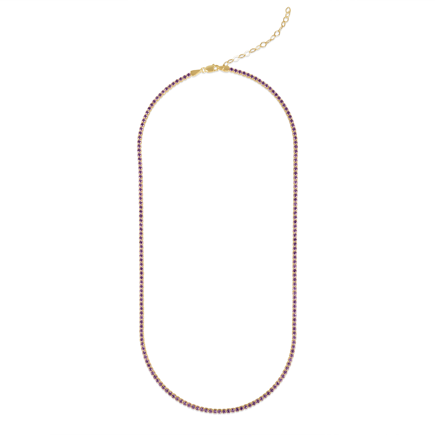 Colier aur 14k Tennis Violet Breeze