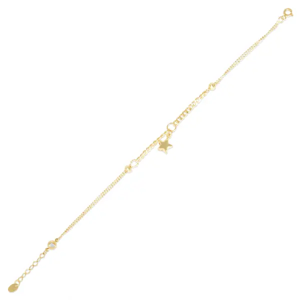 Bratara aur 14K cu pandantiv stea Stellar Charm