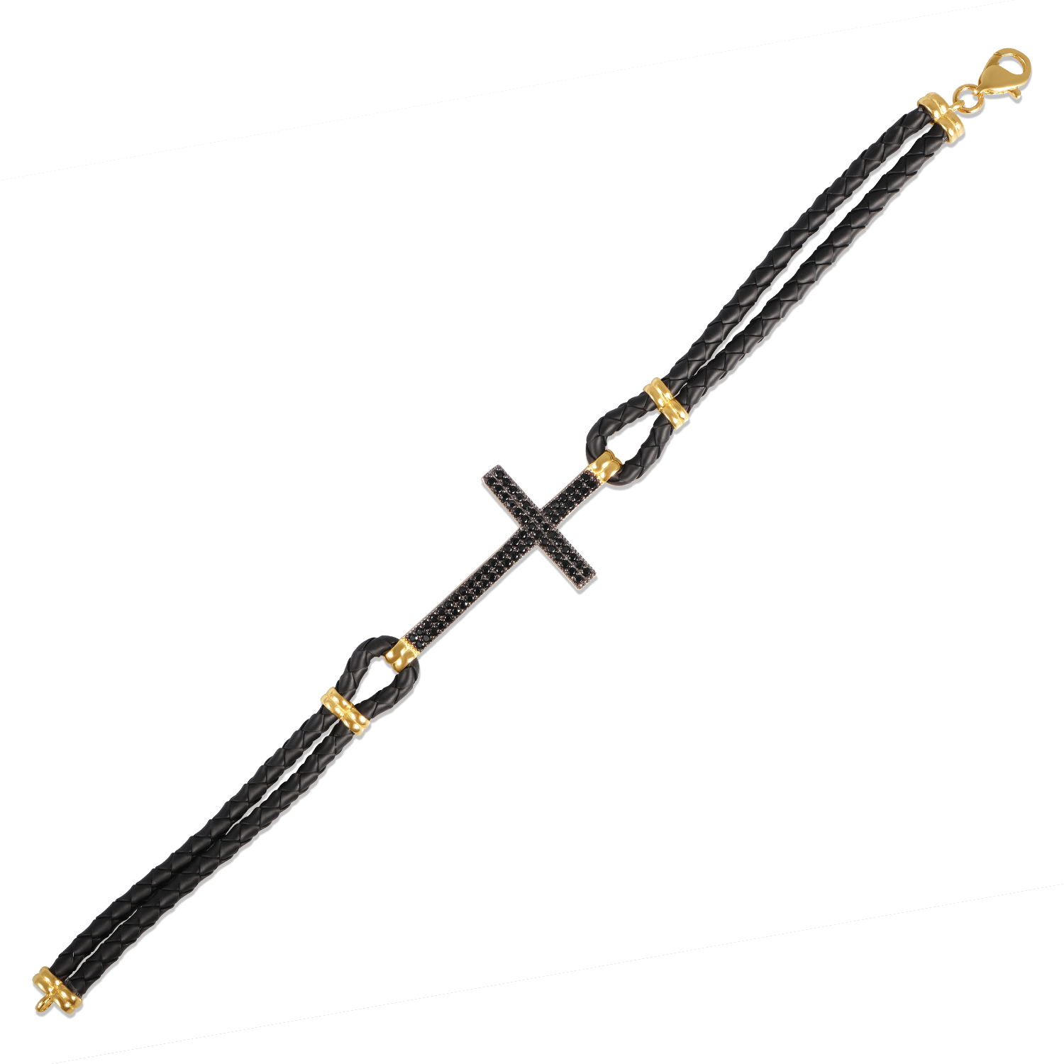 Bratara aur 14K cu cruce Cross Shine