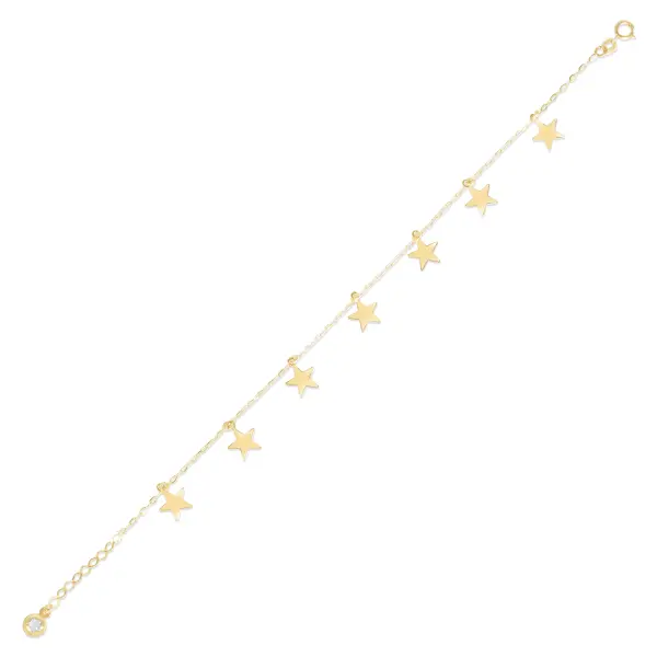 Bratara aur 14K cu stelute Starline Motion