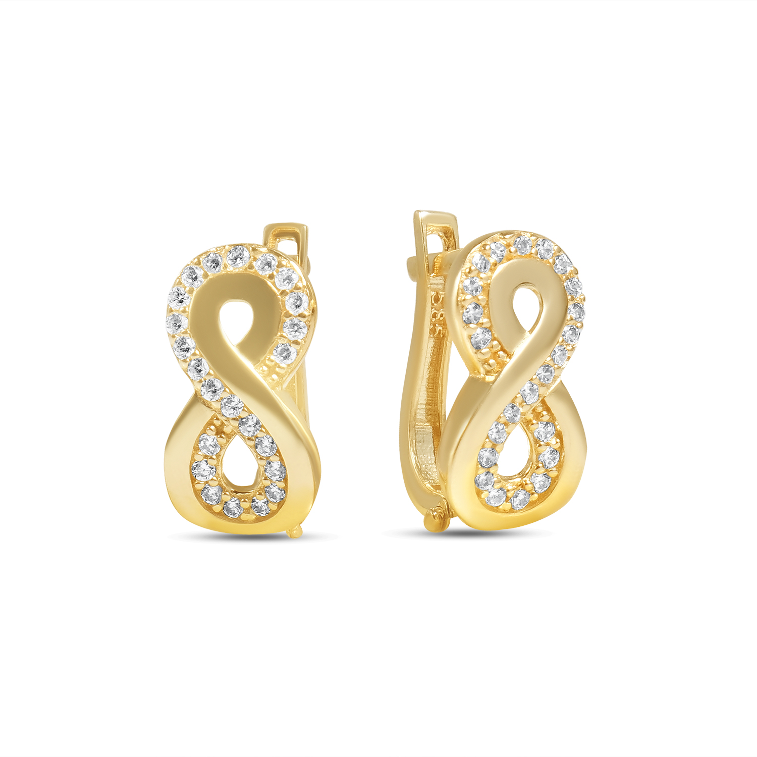 Cercei aur 14K cu pietre Zirconia Infinite Shine