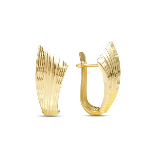 Cercei aur 14K Multi Line Curve