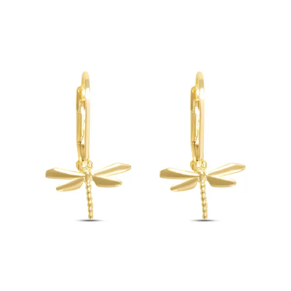 Cercei aur 14K Dragonfly Light