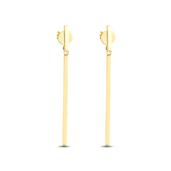 Cercei aur 14K lungi Golden Linear Muse
