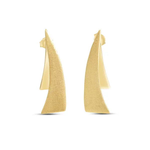 Cercei aur 14K forma abstracta Golden Abstract Silhouette