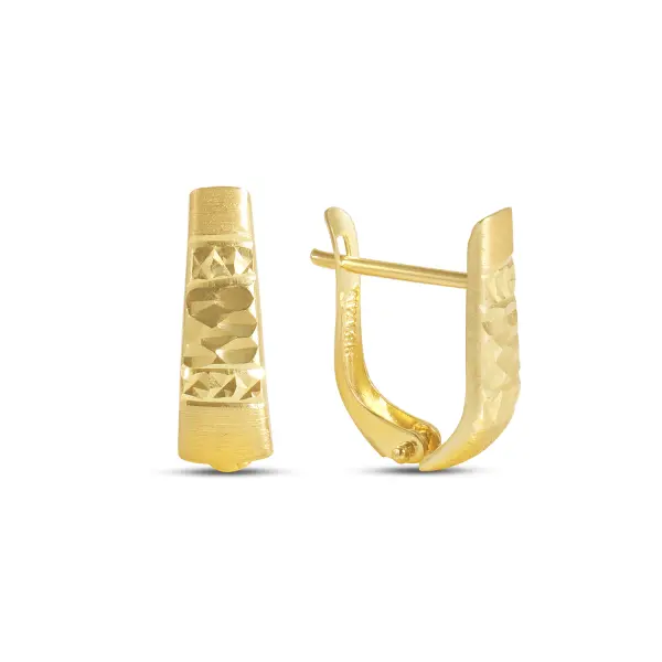 Cercei aur 14K texturati Golden Texture Glow