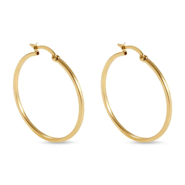 Cercei aur 14K rotunzi Golden Pure Hoop Aura