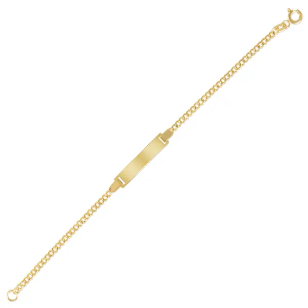 Bratara aur 14K cu placuta dreptunghiulara Elegant Identity