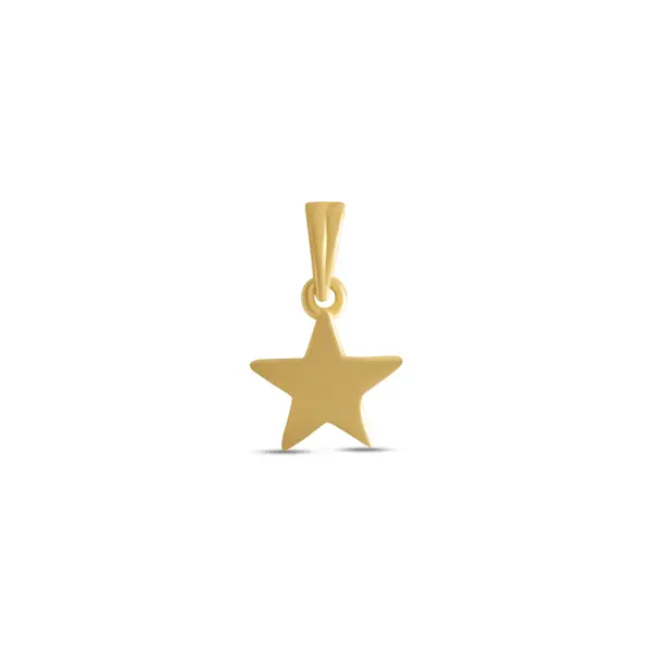 Pandantiv aur 14K in forma de stea cu finisaj luminos Star Whisper