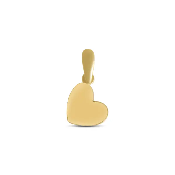 Pandantiv aur 14K in forma de inima cu finisaj delicat Heart Whisper