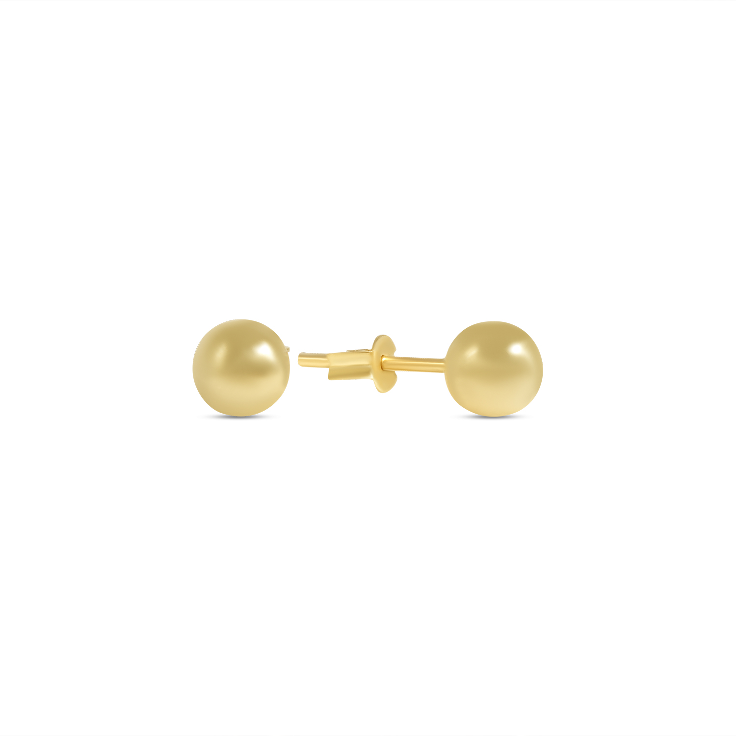 Cercei aur 14K tip sferici luciosi Golden Bubble
