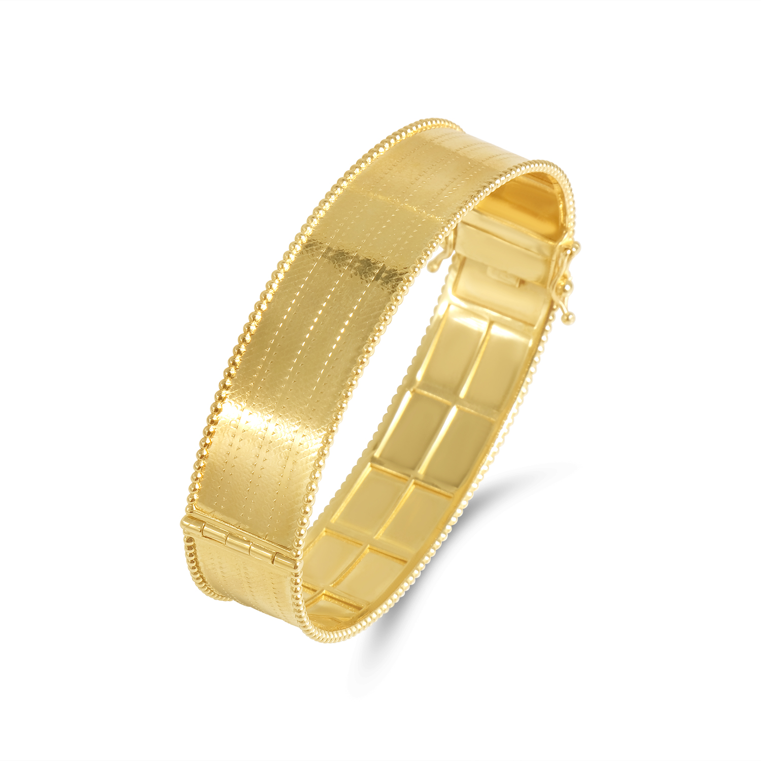 Bratara aur 14k fixa lata cu design texturat Imperial Texture