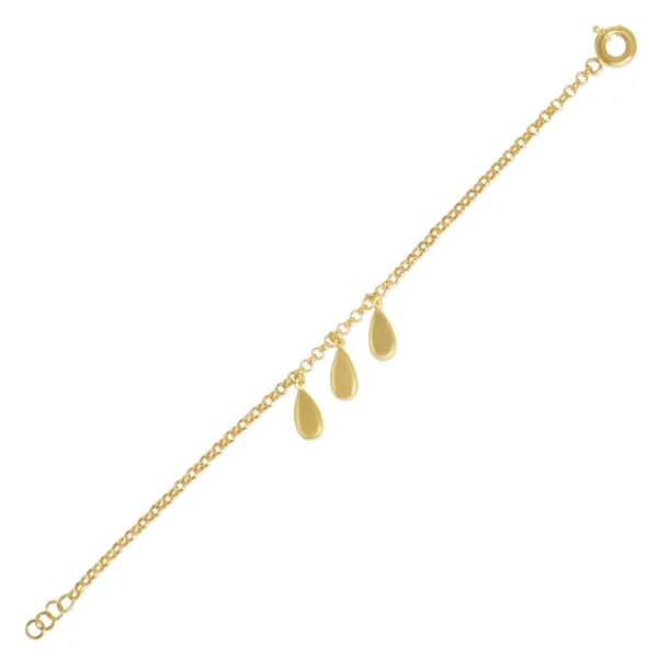 Bratara aur 14K cu pandantive tip picatura Golden Drops