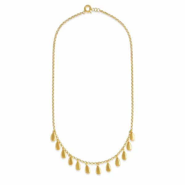 Colier aur 14k cu pandantive in forma de picaturi Golden Drops