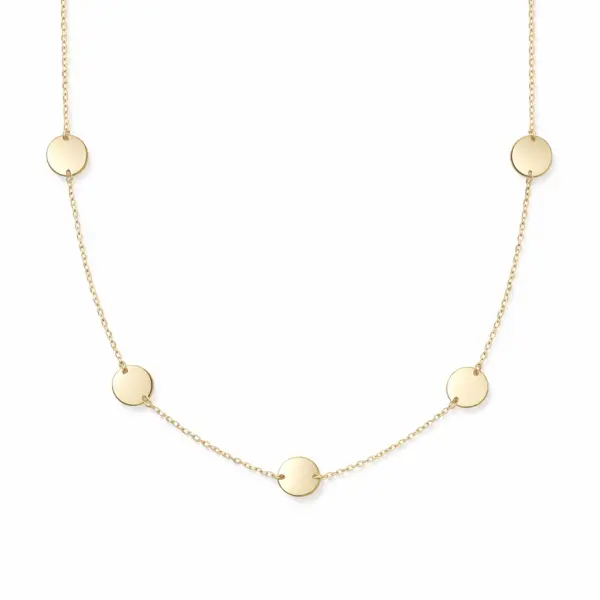 Colier aur 14k cu banuti fine Golden Coins Delicate