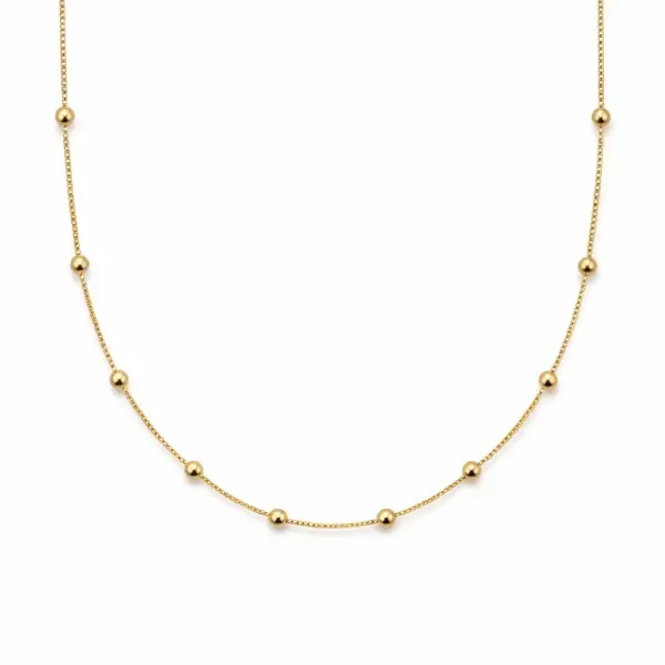 Colier aur 14k cu bile delicate Golden Dots