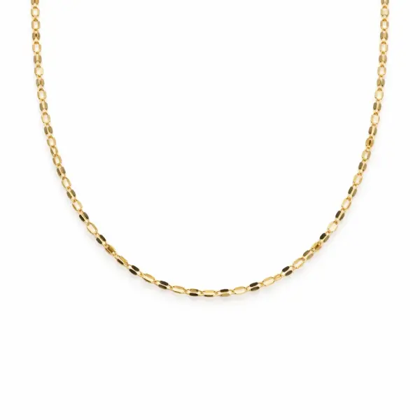 Lant aur 14k cu zale plate Flat Elegance