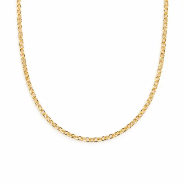 Lant aur 14k scurt cu zale rotunde Classic Round Link