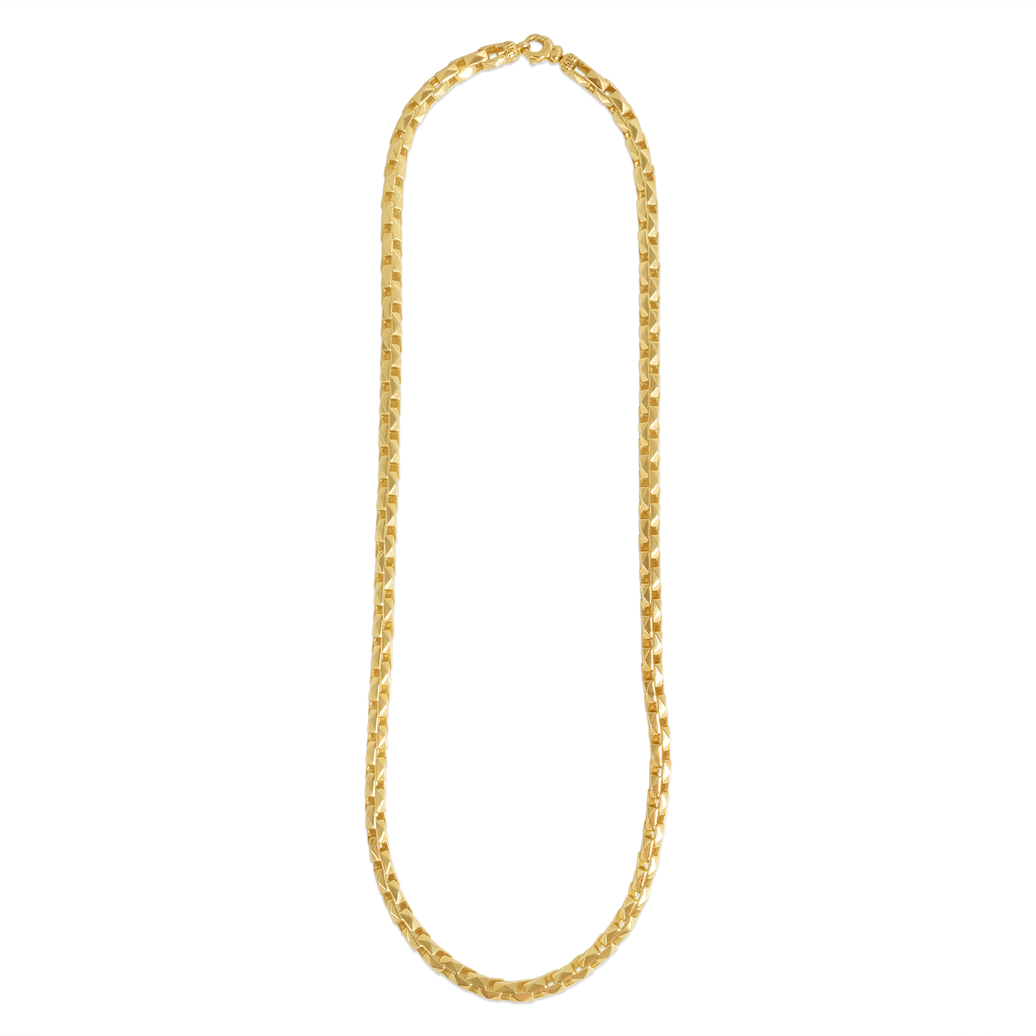 Lant aur 14k cu zale reliefate groase si structura masiva Royal Relief Chain