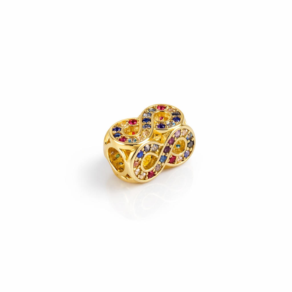 Charm aur 14k infinit cu pietre Zirconia Infinite Glow