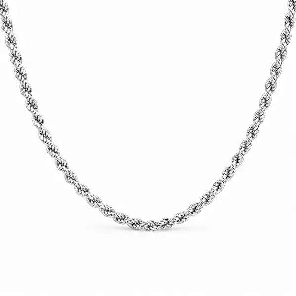Lant aur 14k cu zale rasucite White Rope Signature