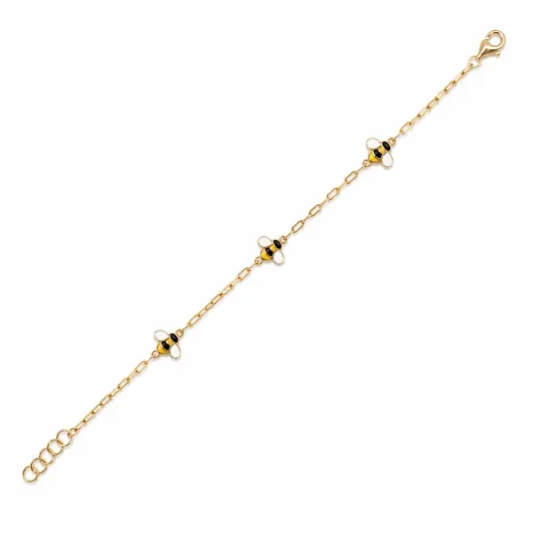 Bratara aur 14K cu albine Sweet Bee Joy