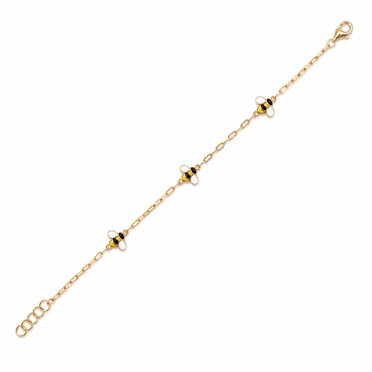 Bratara aur 14K cu albine Sweet Bee Joy