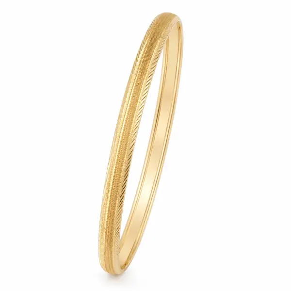 Bratara aur 14k fixa dreptunghiulara cu margini rotunjite Glossy Frame