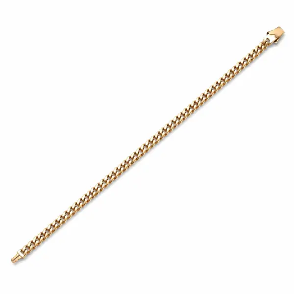 Bratara aur 14K cu zale plate Golden Chain Muse