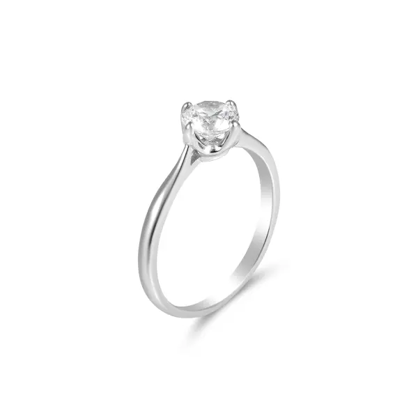 Inel argint cu piatra Zirconia Eternal Spark Solitaire