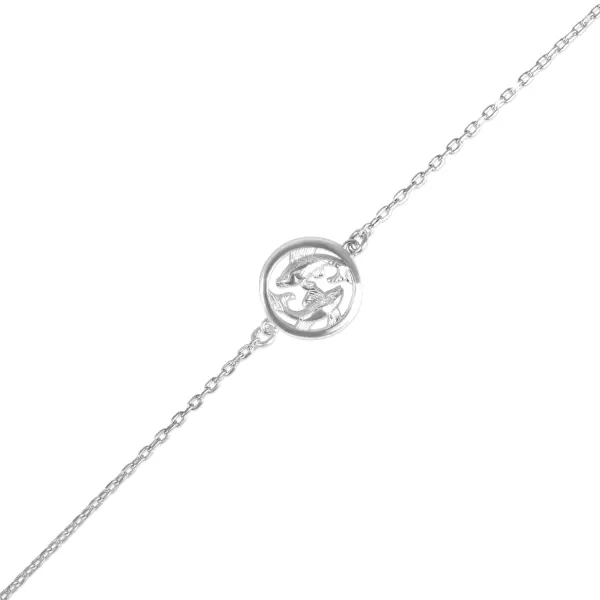 Bratara argint cu pesti Silver Pisces Charm