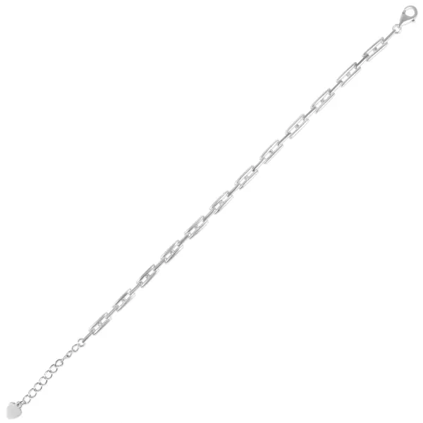 Bratara argint cu dreptunghi si pietre Zirconia Silver Linear Spark
