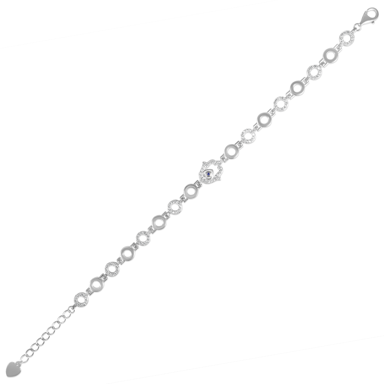 Bratara argint cu talisman si pietre zirconia Mystic Circle Charm