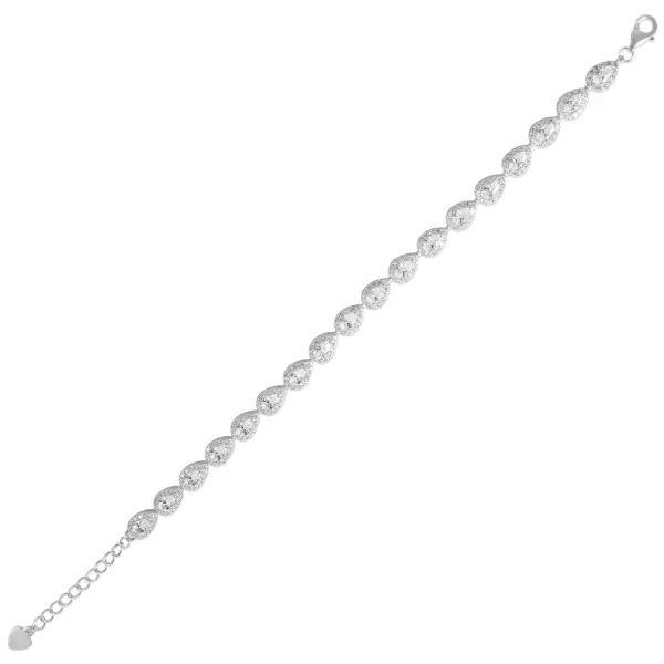 Bratara argint cu pietre zirconia teardrop Eternal Shine