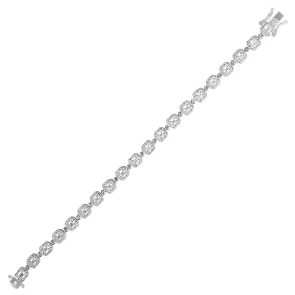 Bratara argint cu pietre Zirconia patrate Silver Square Radiance