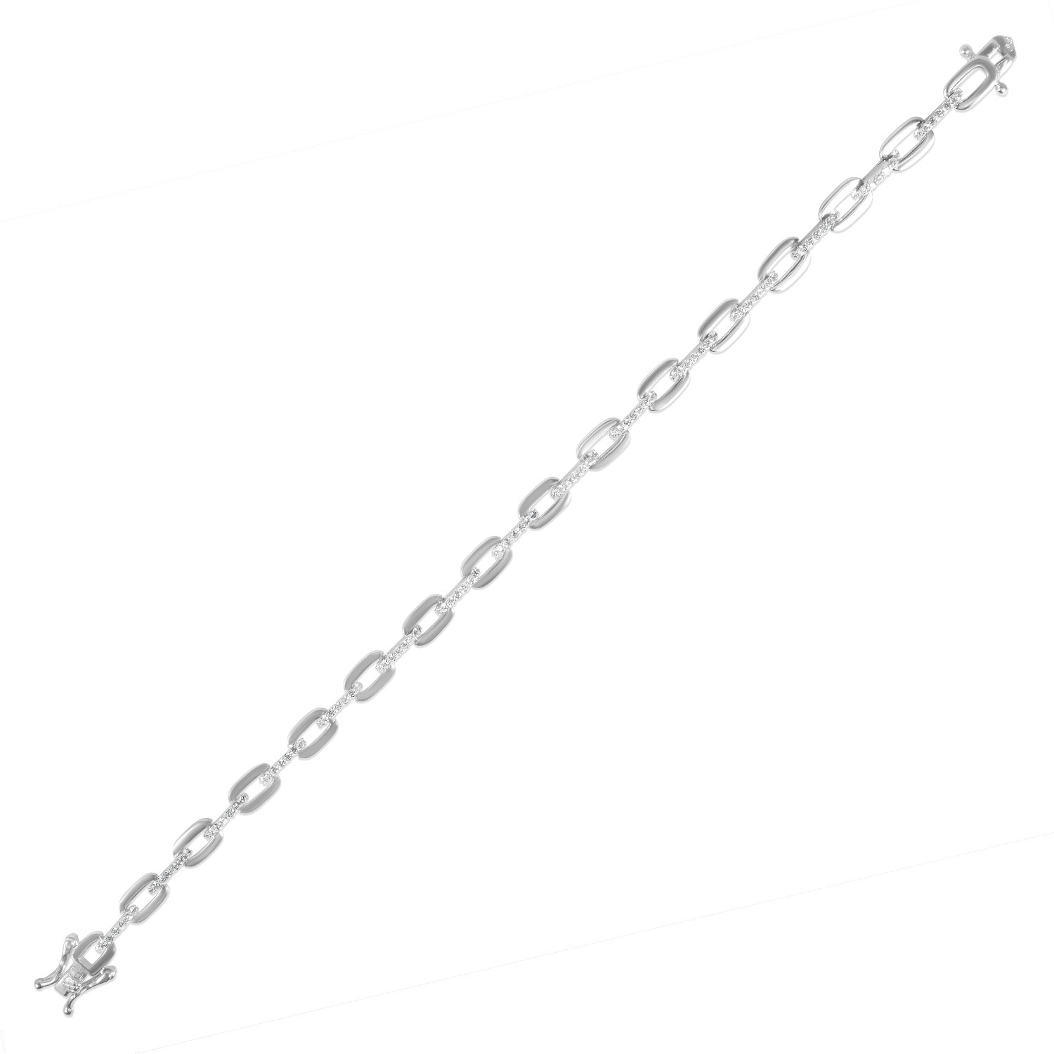 Bratara argint cu zale si pietre zirconia Silver Link Spark