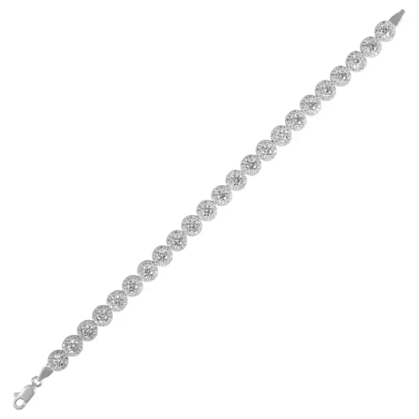 Bratara argint cu pietre zirconia rotunde Radiant Circle Shine