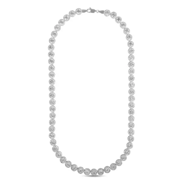 Colier de argint cu pietre Zirconia rotunde Silver Royal Circles